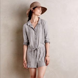Anthropologie Chambray Romper